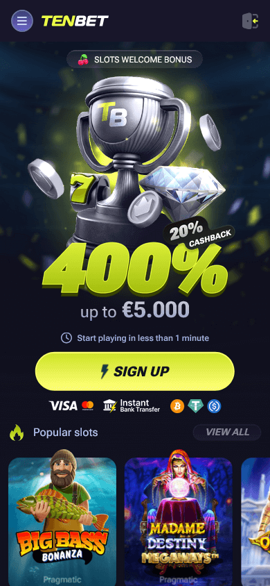 TenBet Casino Mobile screenshot